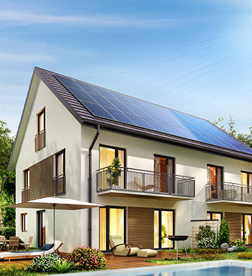 house with solar panels